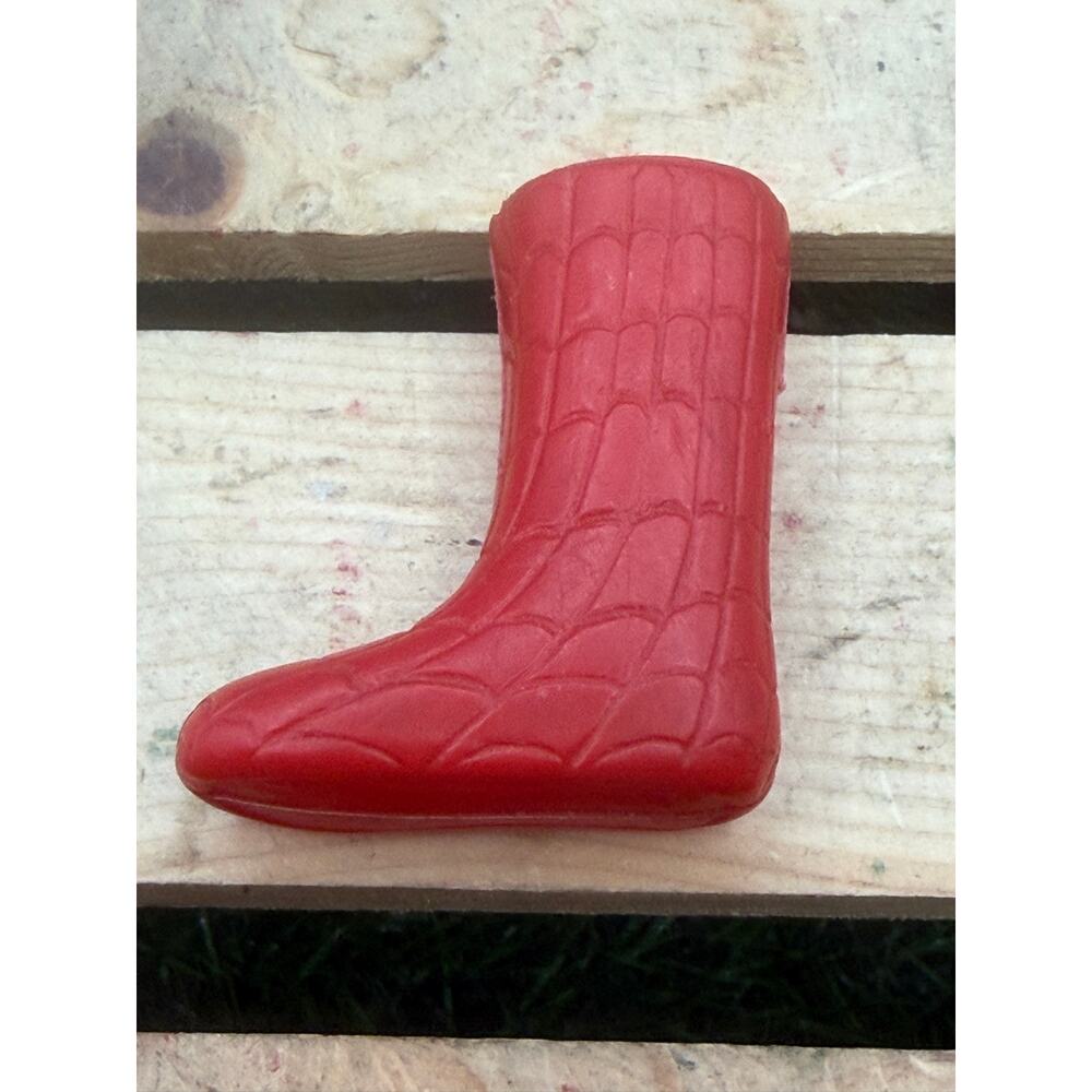 Vintage Captain Action Spider-Man Molded Red Web Boot Single - Rare Part